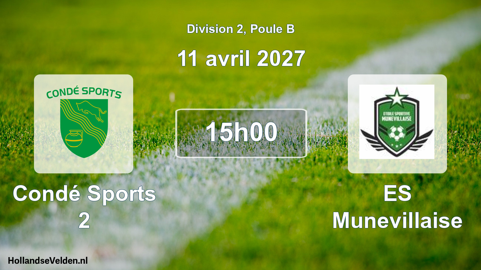 Match programmé: Condé Sports 2 - ES Munevillaise (11 avril 2027)
