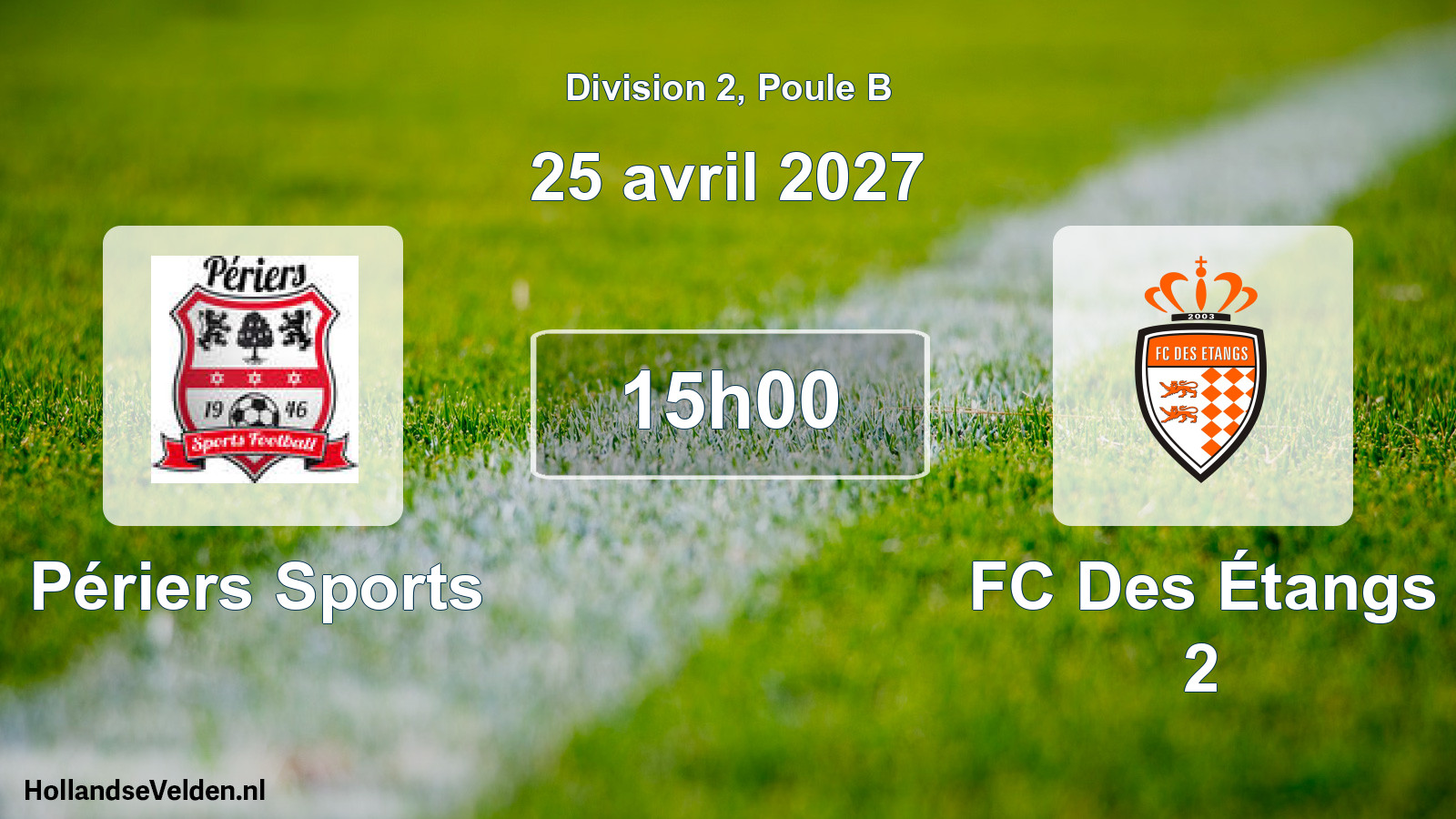 Geplande wedstrijd: Périers Sports - FC Des Étangs 2 (25 april 2027)