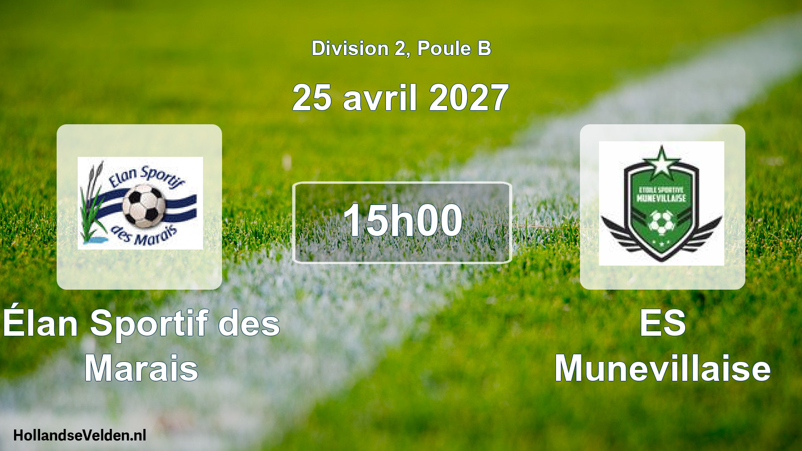 Match programmé: Élan Sportif des Marais - ES Munevillaise (25 avril 2027)