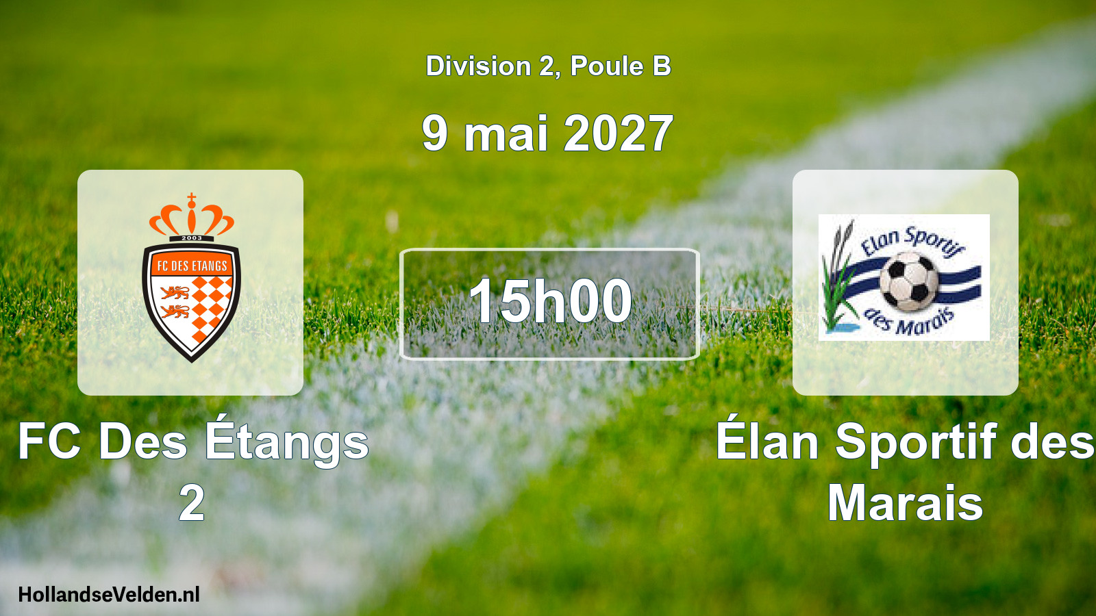 Match programmé: FC Des Étangs 2 - Élan Sportif des Marais (9 mai 2027)