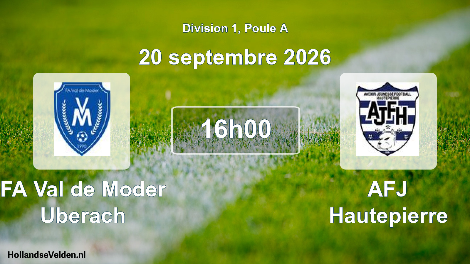 Scheduled Match: FA Val de Moder Uberach - AFJ Hautepierre (20 September 2026)