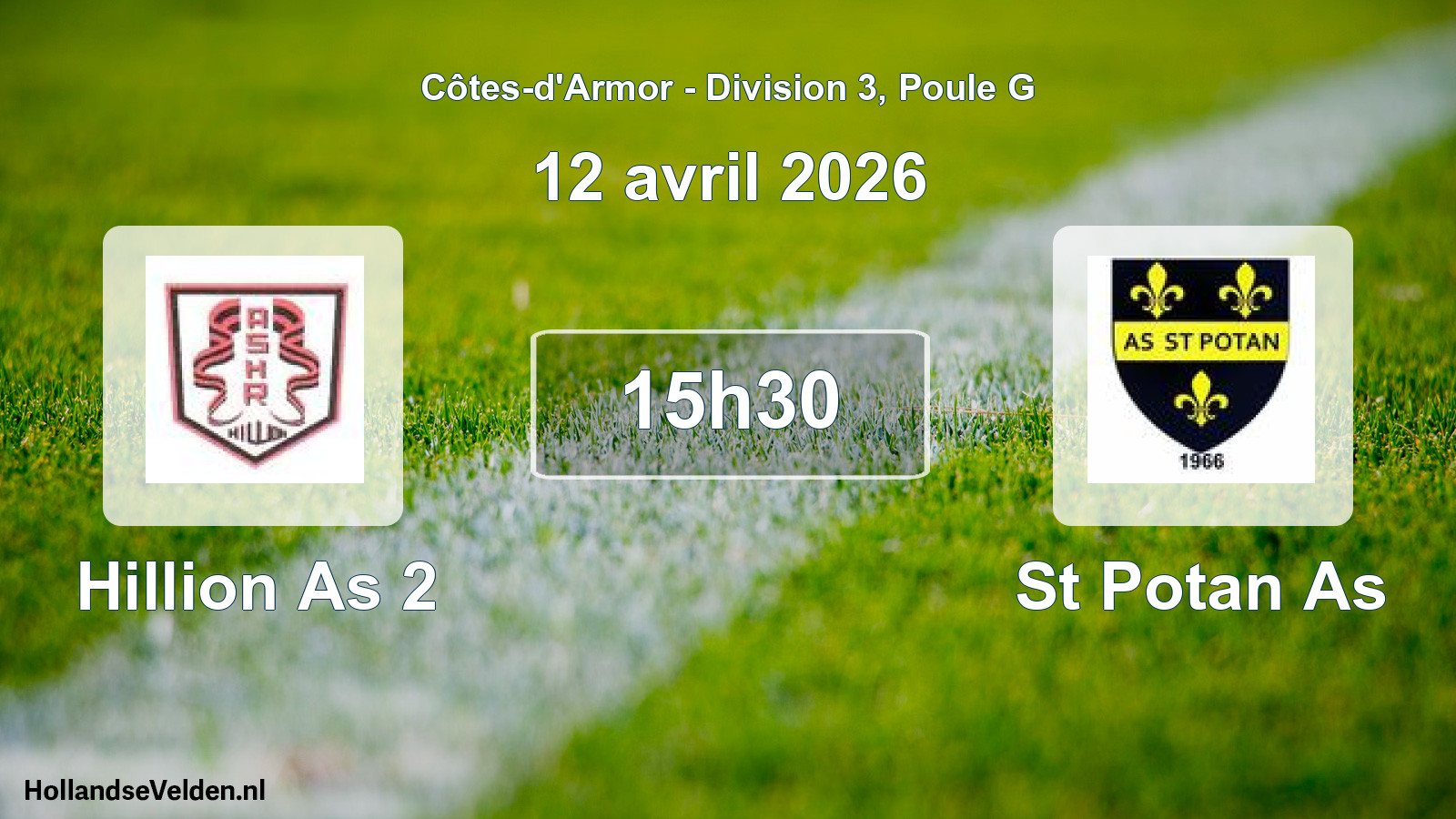 Scheduled Match: Hillion As 2 - St Potan As (12 April 2026)