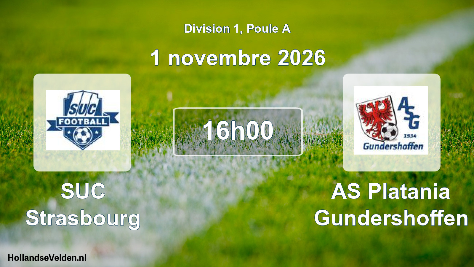 Scheduled Match: SUC Strasbourg - AS Platania Gundershoffen (1 November 2026)