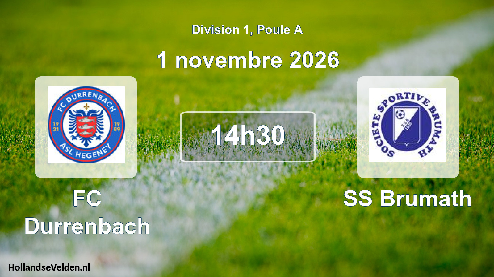 Match programmé: FC Durrenbach - SS Brumath (1 novembre 2026)