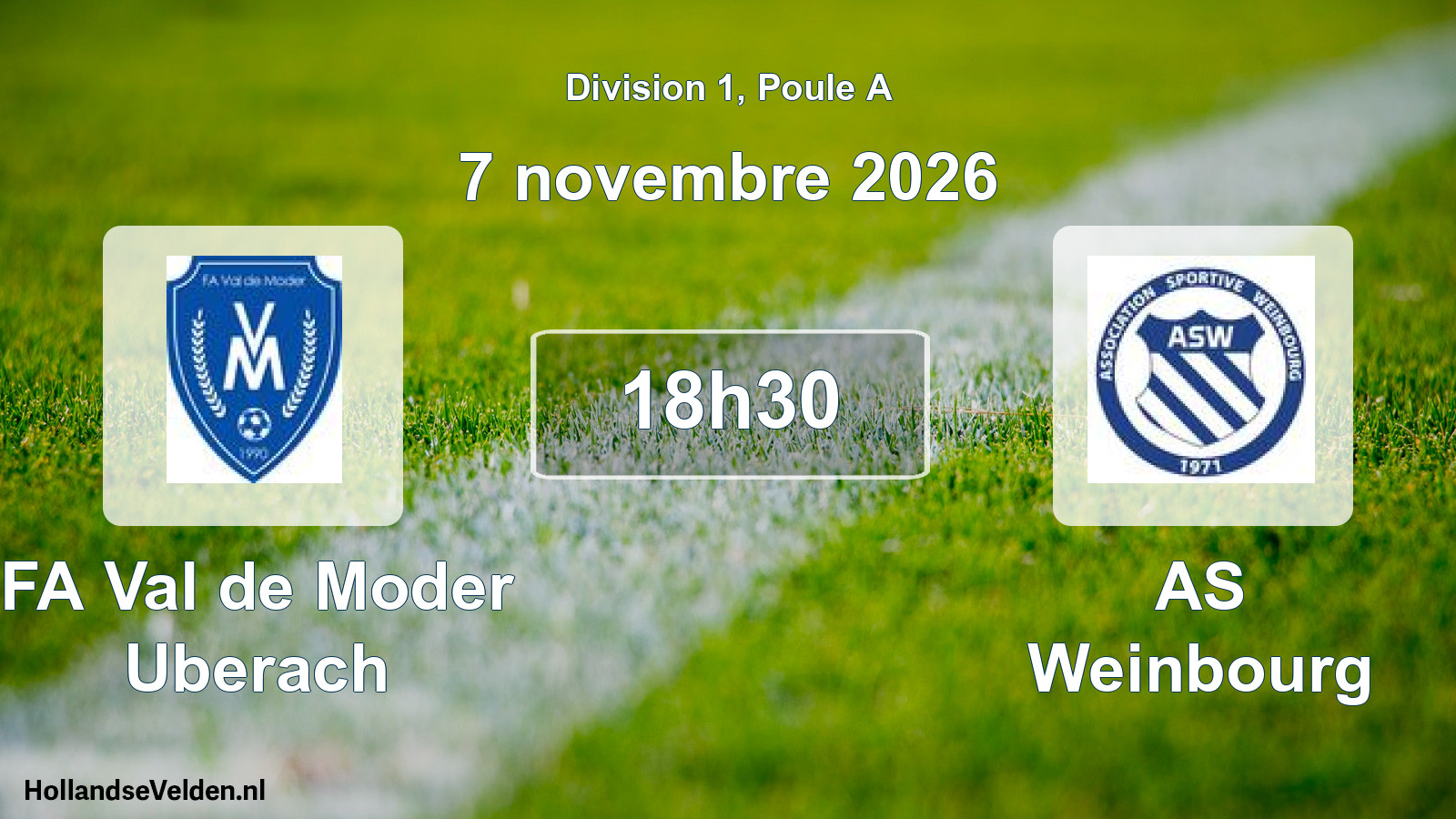 Scheduled Match: FA Val de Moder Uberach - AS Weinbourg (7 November 2026)