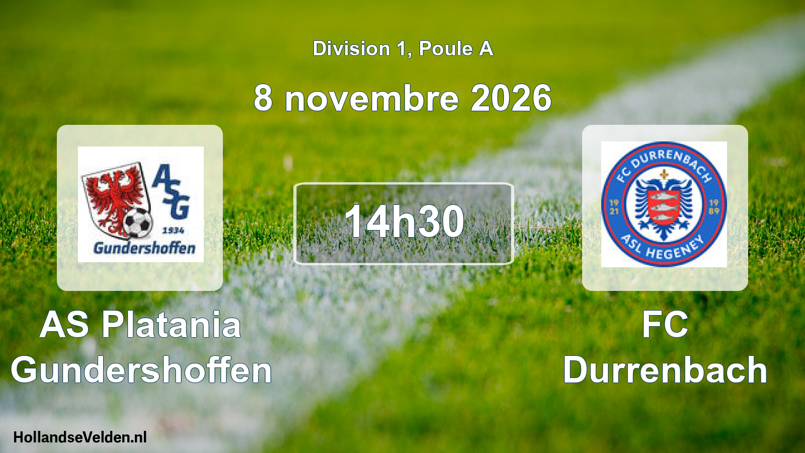 Scheduled Match: AS Platania Gundershoffen - FC Durrenbach (8 November 2026)