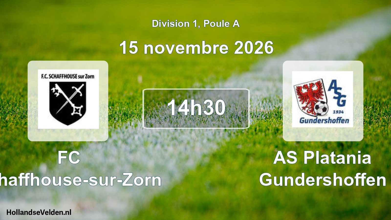 Scheduled Match: FC Schaffhouse-sur-Zorn - AS Platania Gundershoffen (15 November 2026)