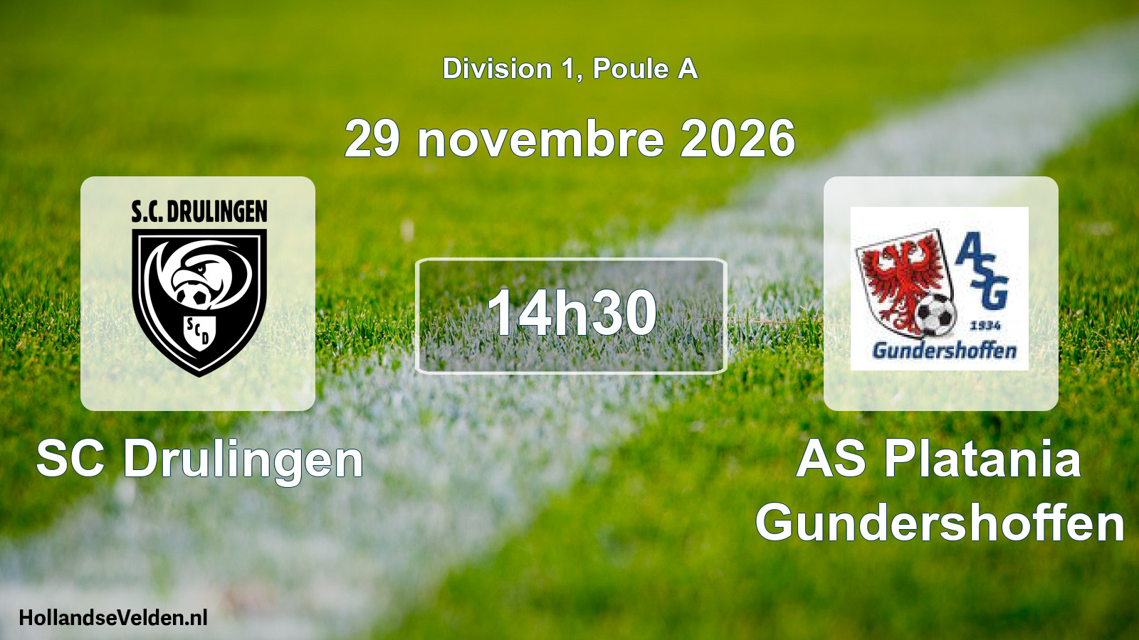 Scheduled Match: SC Drulingen - AS Platania Gundershoffen (29 November 2026)