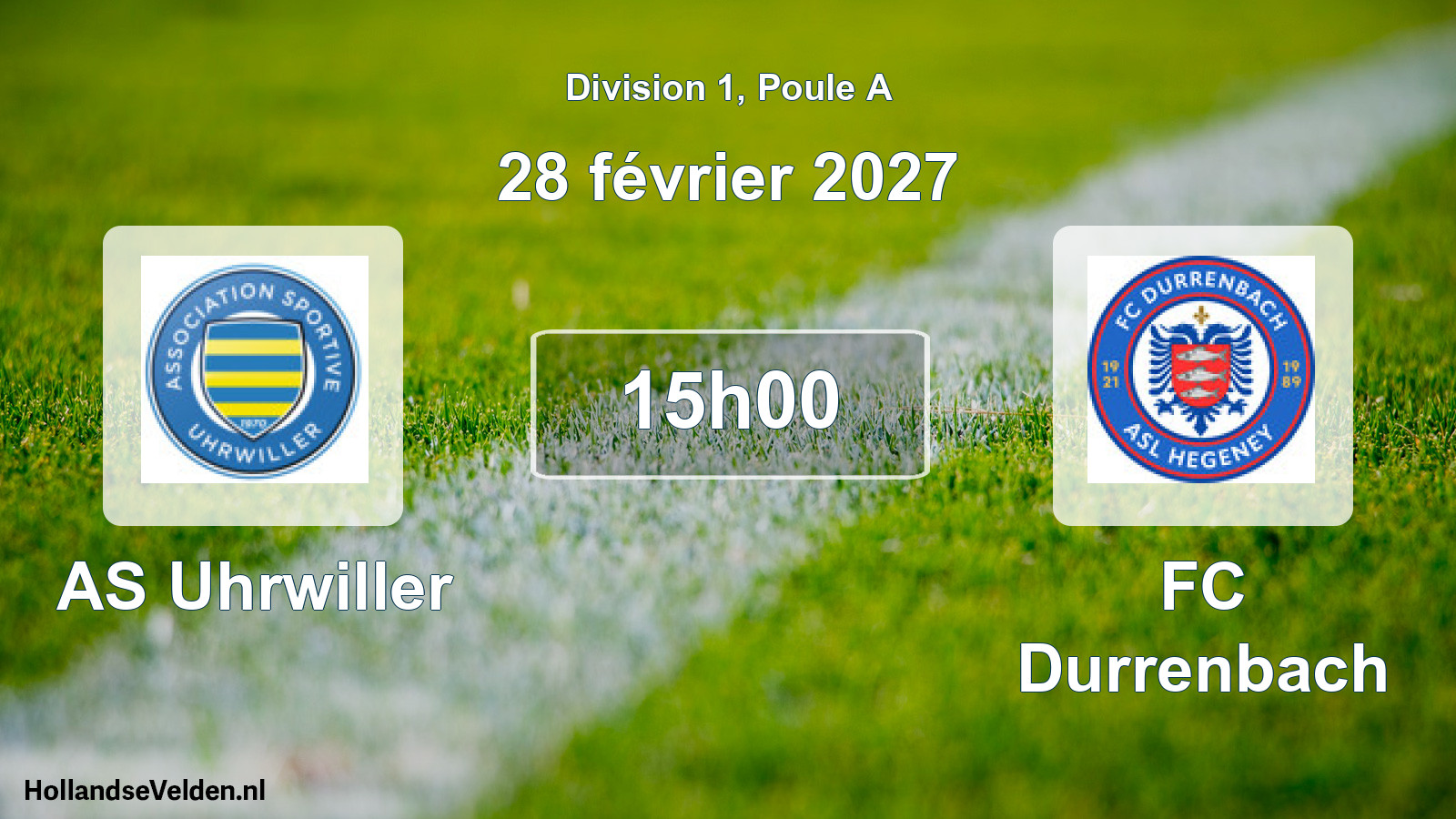 Scheduled Match: AS Uhrwiller - FC Durrenbach (28 February 2027)