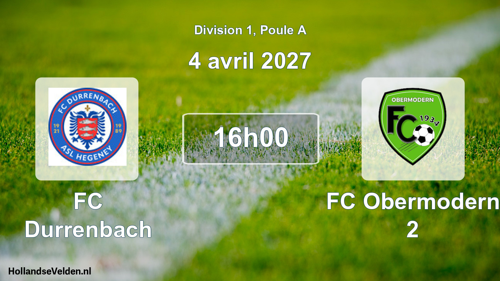Scheduled Match: FC Durrenbach - FC Obermodern 2 (4 April 2027)