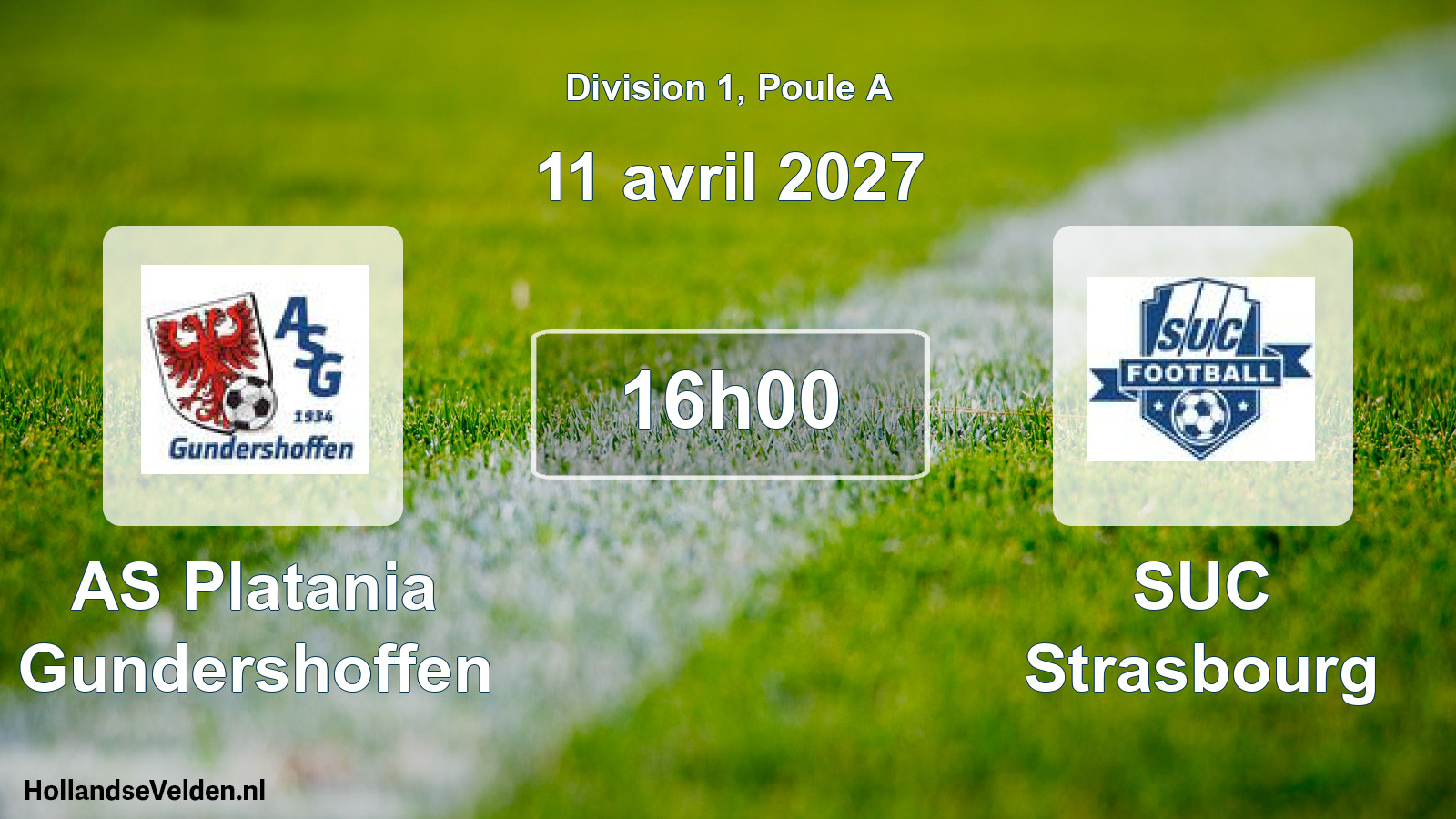 Scheduled Match: AS Platania Gundershoffen - SUC Strasbourg (11 April 2027)
