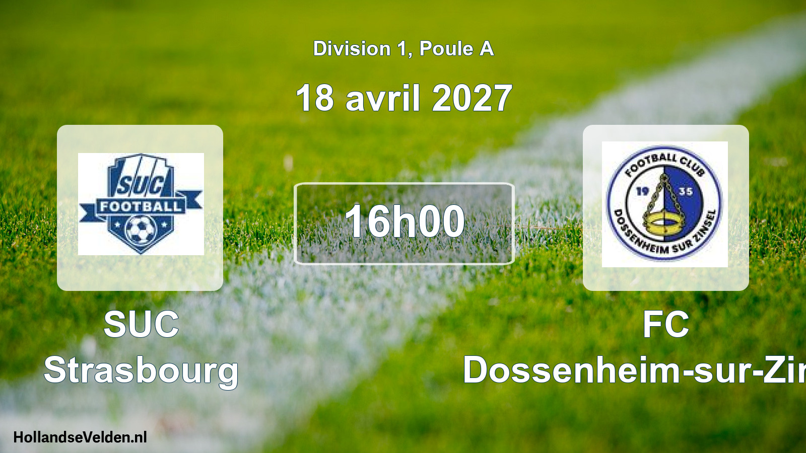 Geplande wedstrijd: SUC Strasbourg - FC Dossenheim-sur-Zinsel (18 april 2027)