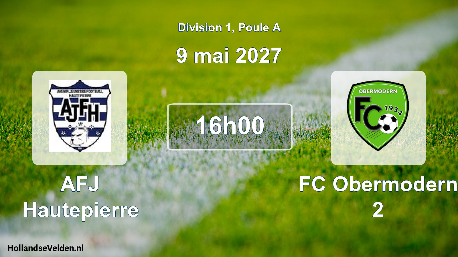 Scheduled Match: AFJ Hautepierre - FC Obermodern 2 (9 May 2027)