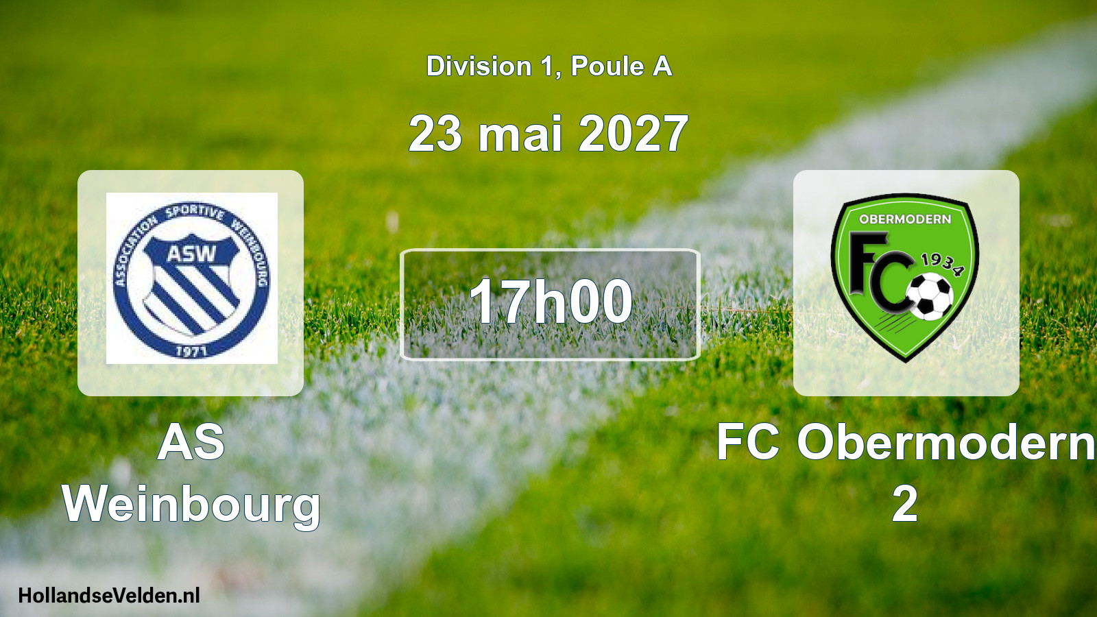 Scheduled Match: AS Weinbourg - FC Obermodern 2 (23 May 2027)