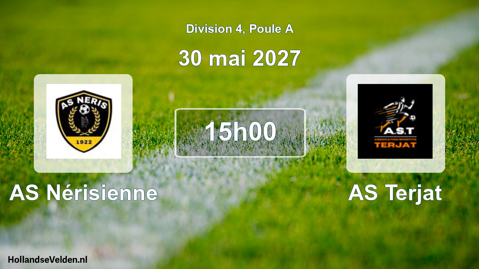 Match programmé: AS Nérisienne - AS Terjat (30 mai 2027)