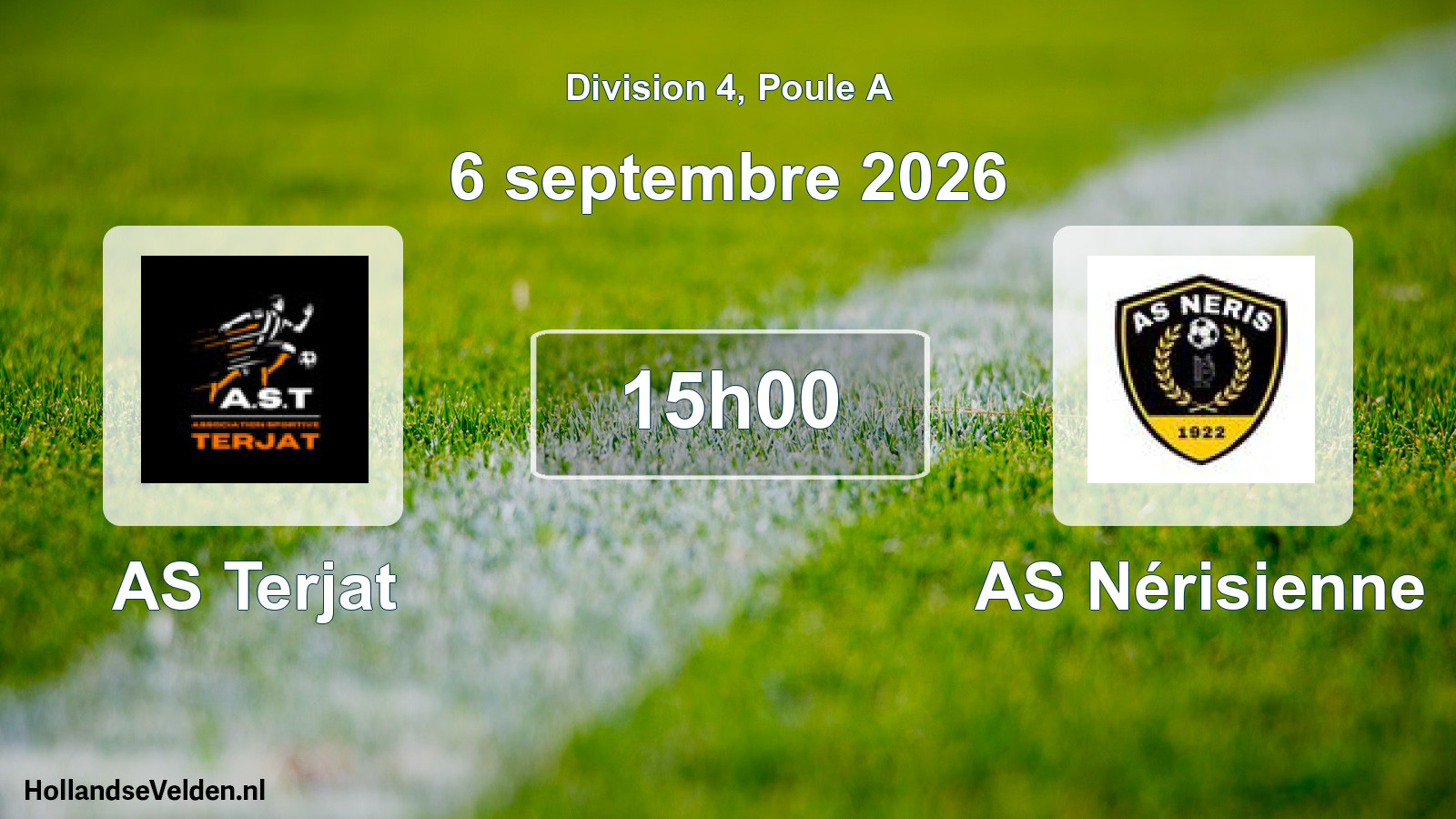 Scheduled Match: AS Terjat - AS Nérisienne (6 September 2026)