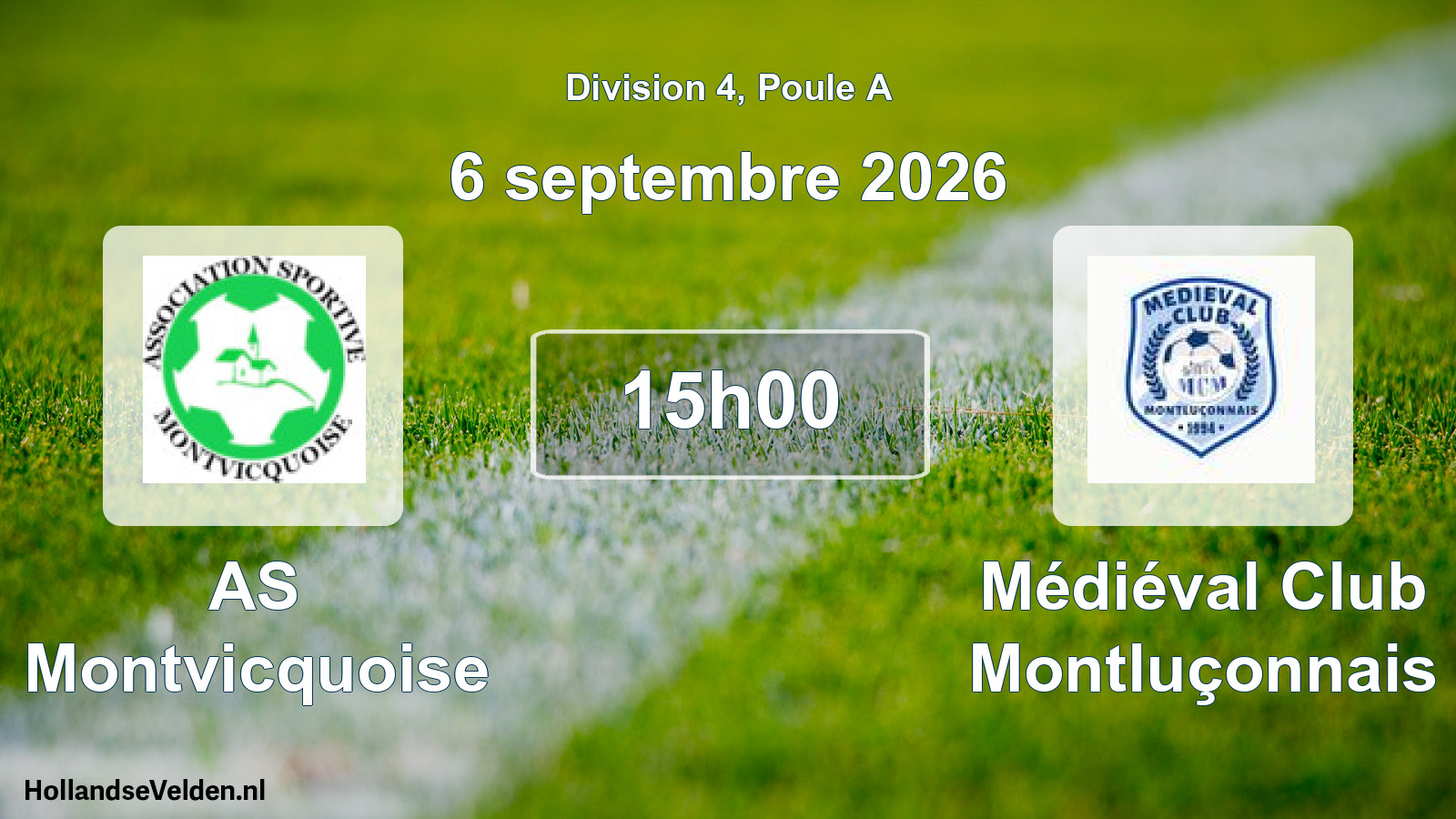 Scheduled Match: AS Montvicquoise - Médiéval Club Montluçonnais (6 September 2026)