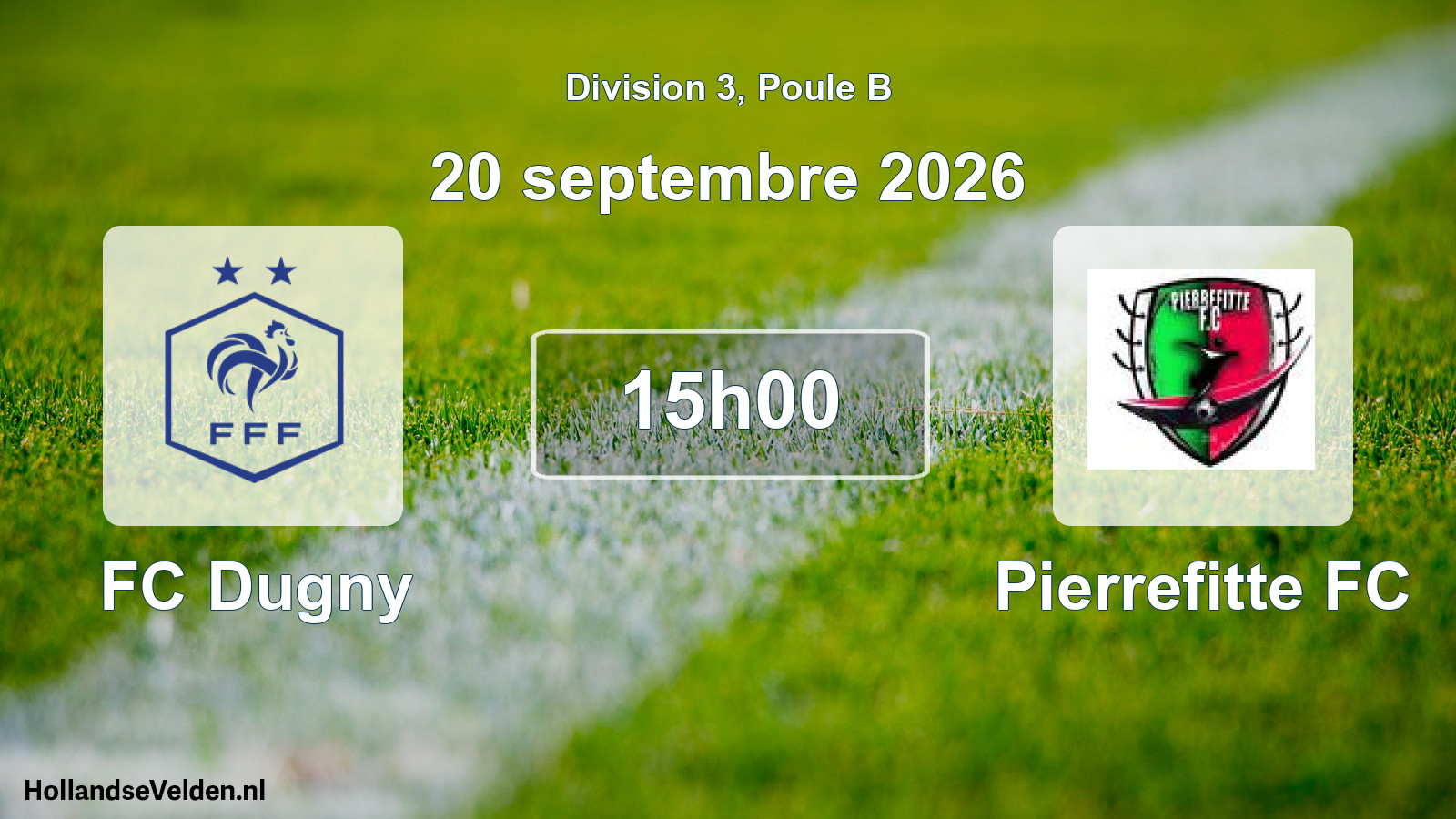 Scheduled Match: FC Dugny - Pierrefitte FC (20 September 2026)