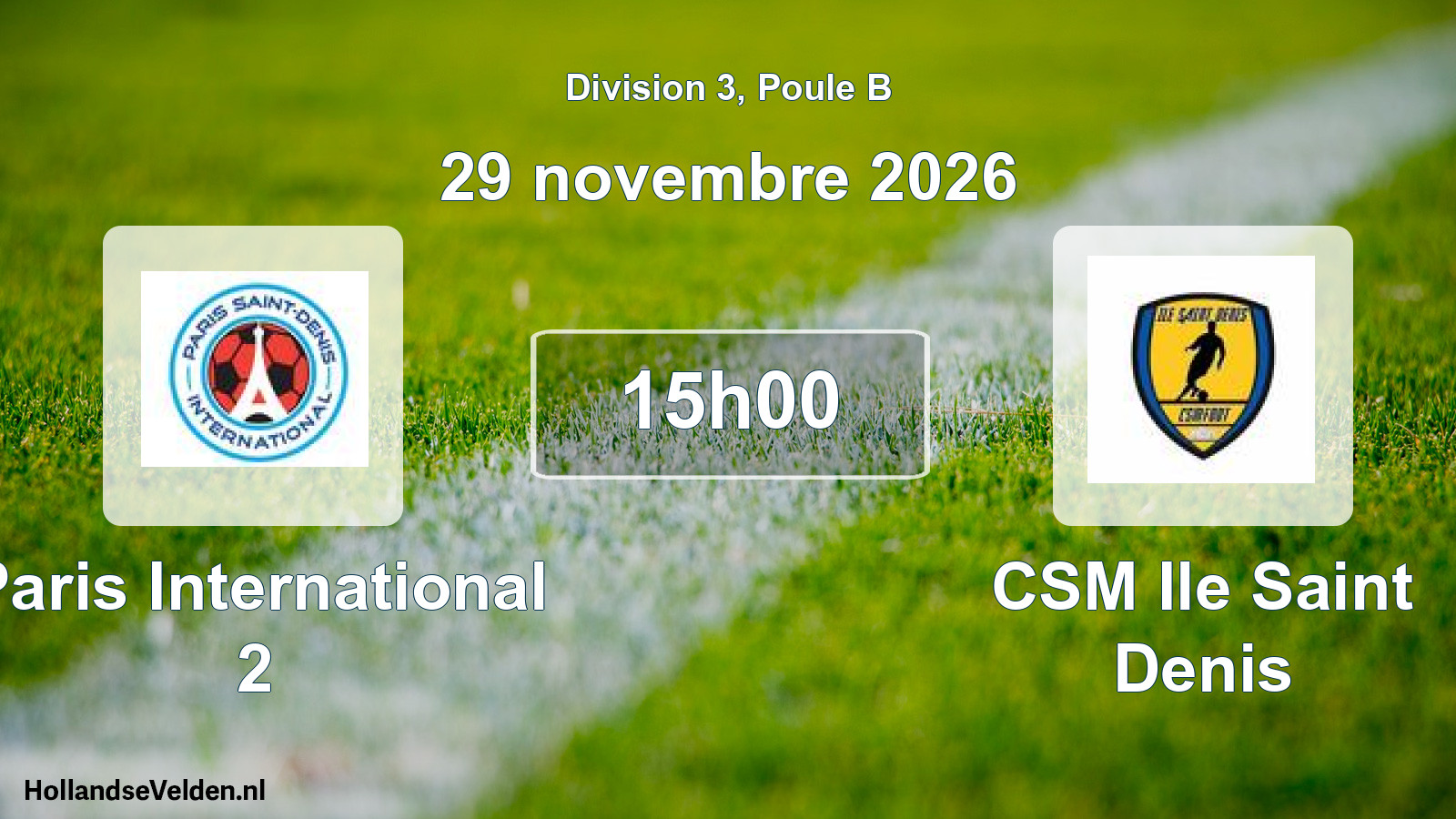 Scheduled Match: Paris International 2 - CSM Ile Saint Denis (29 November 2026)