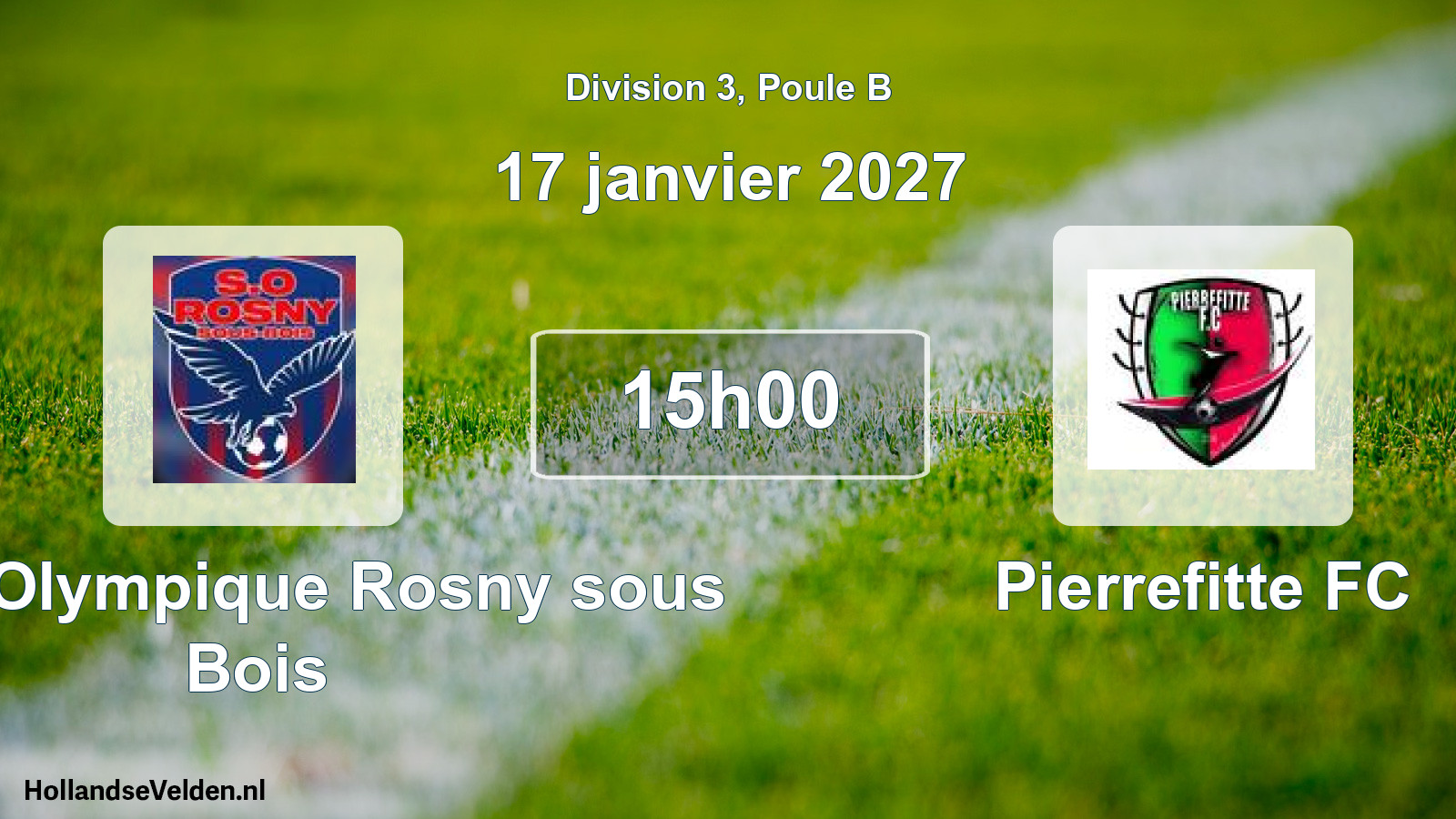 Scheduled Match: Stade Olympique Rosny sous Bois - Pierrefitte FC (17 January 2027)