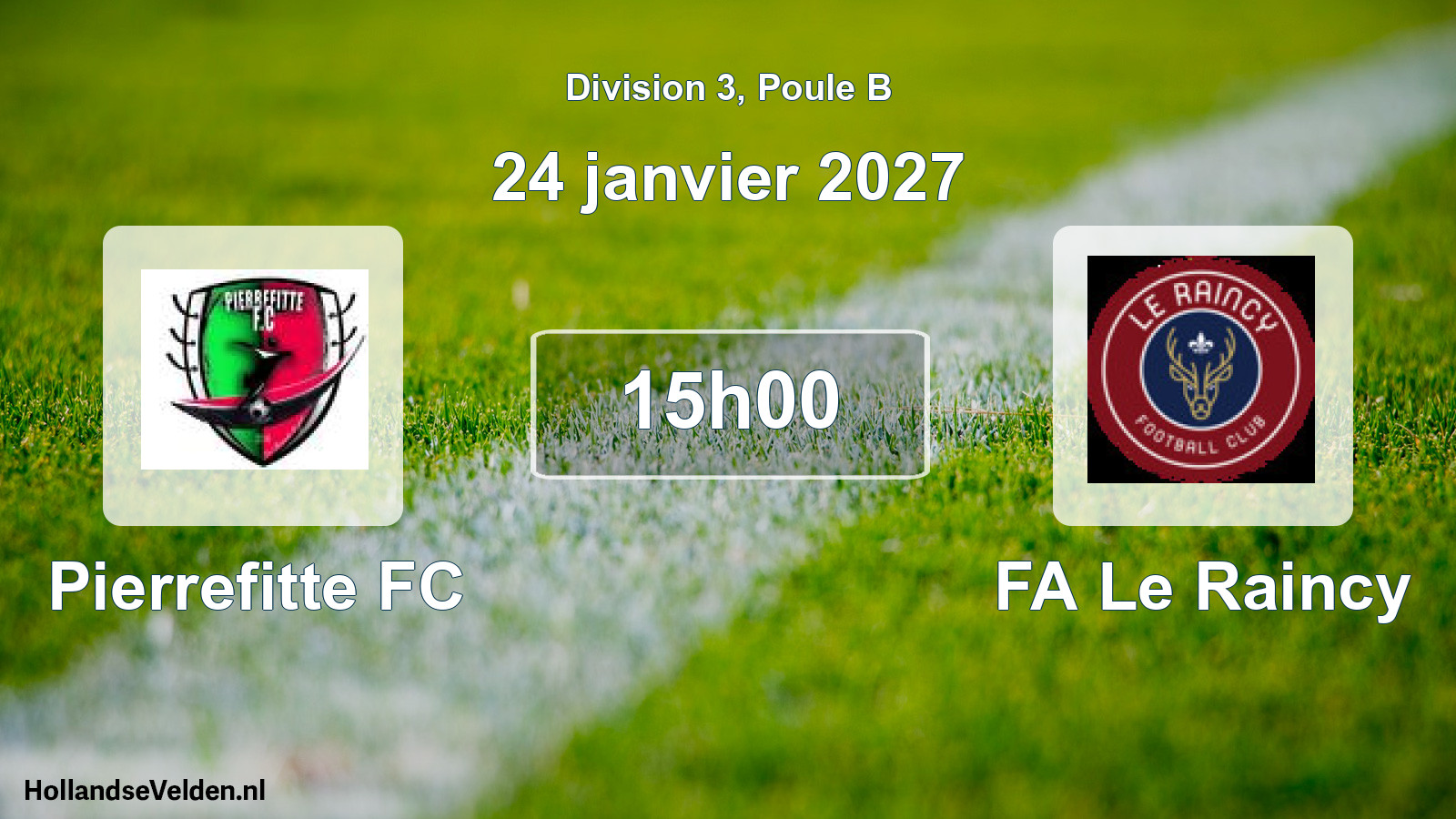 Scheduled Match: Pierrefitte FC - FA Le Raincy (24 January 2027)