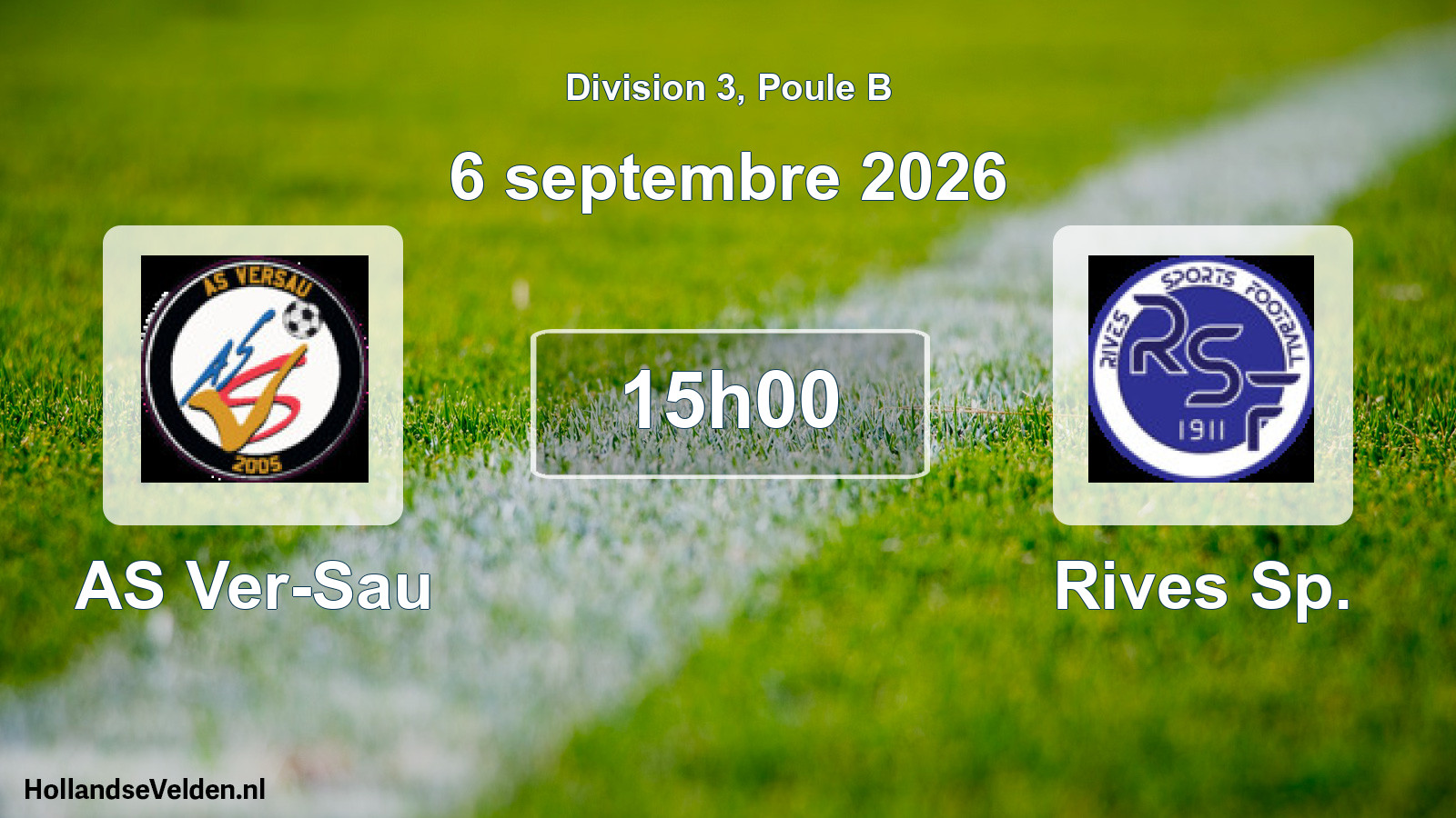 Scheduled Match: AS Ver-Sau - Rives Sp. (6 September 2026)