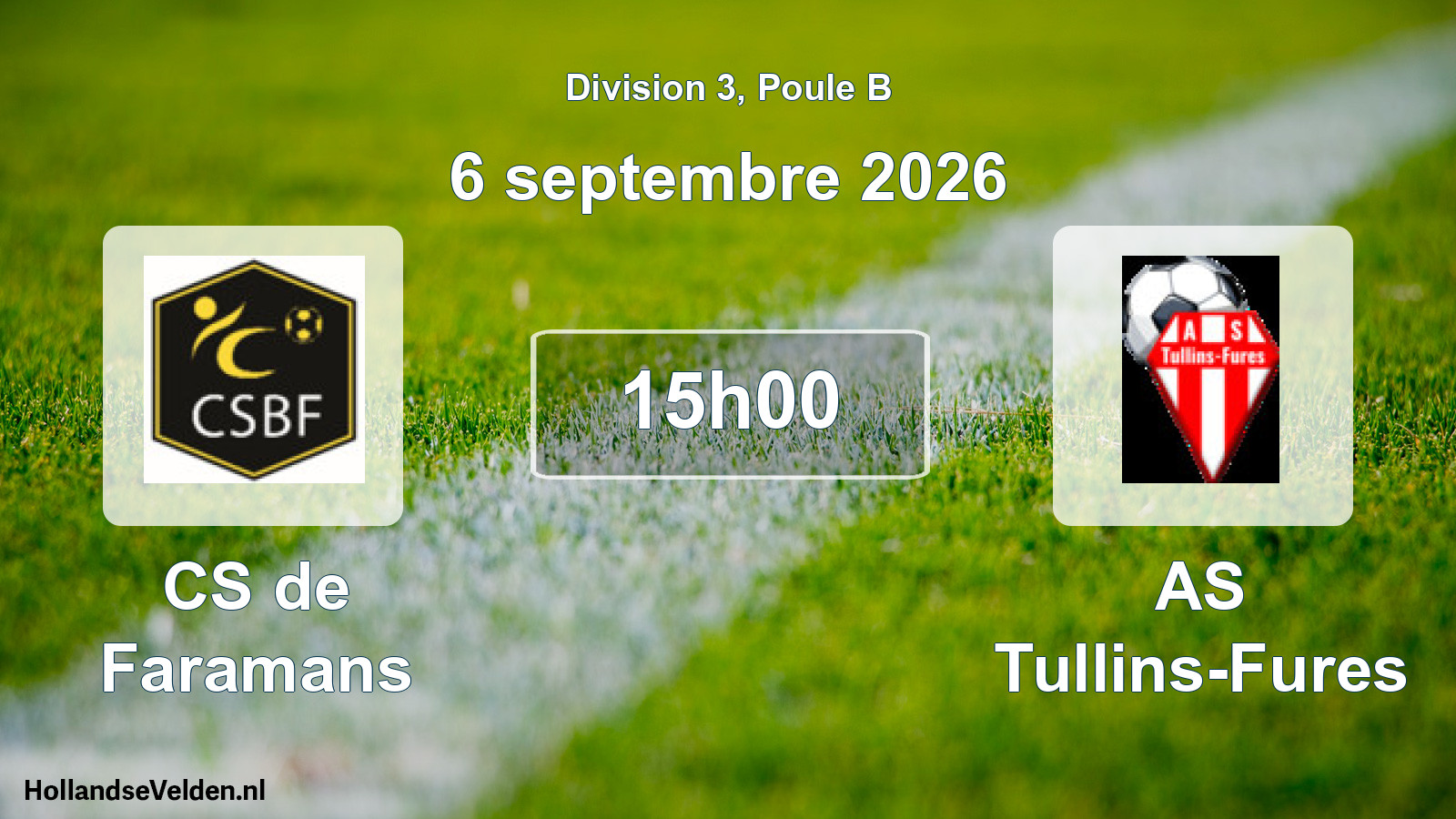 Scheduled Match: CS de Faramans - AS Tullins-Fures (6 September 2026)