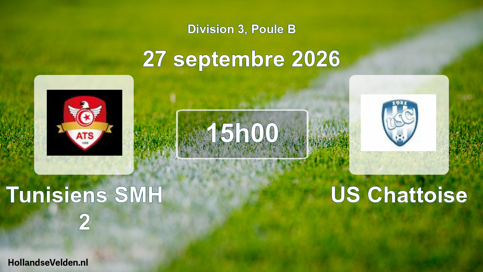 Scheduled Match: Tunisiens SMH 2 - US Chattoise (27 September 2026)