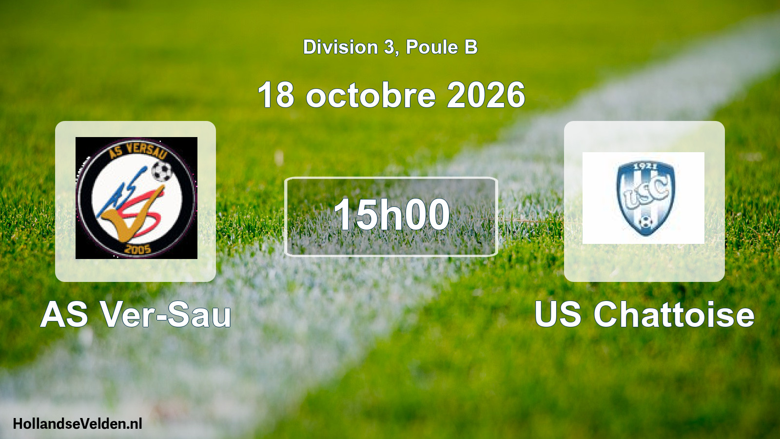 Match programmé: AS Ver-Sau - US Chattoise (18 octobre 2026)