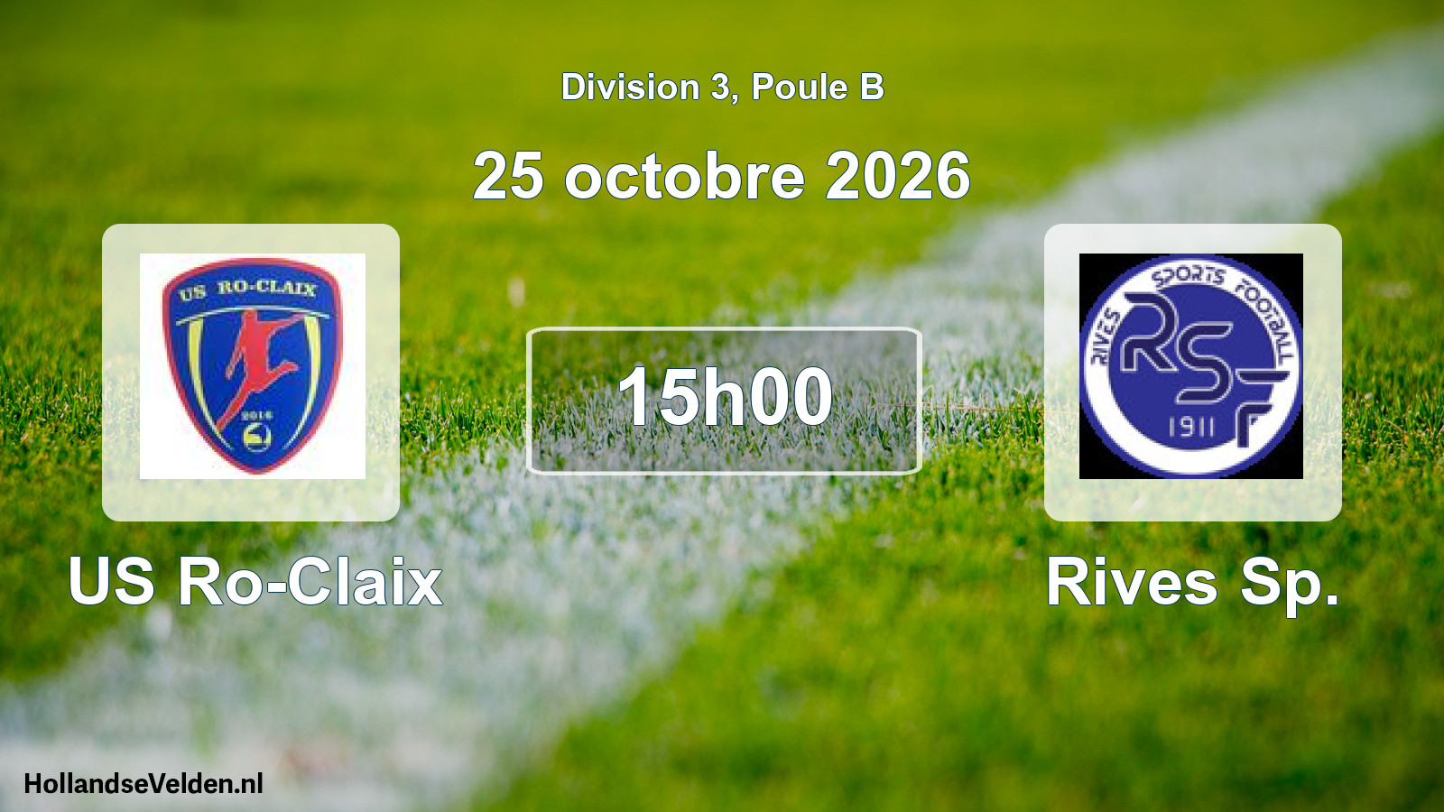 Scheduled Match: US Ro-Claix - Rives Sp. (25 October 2026)