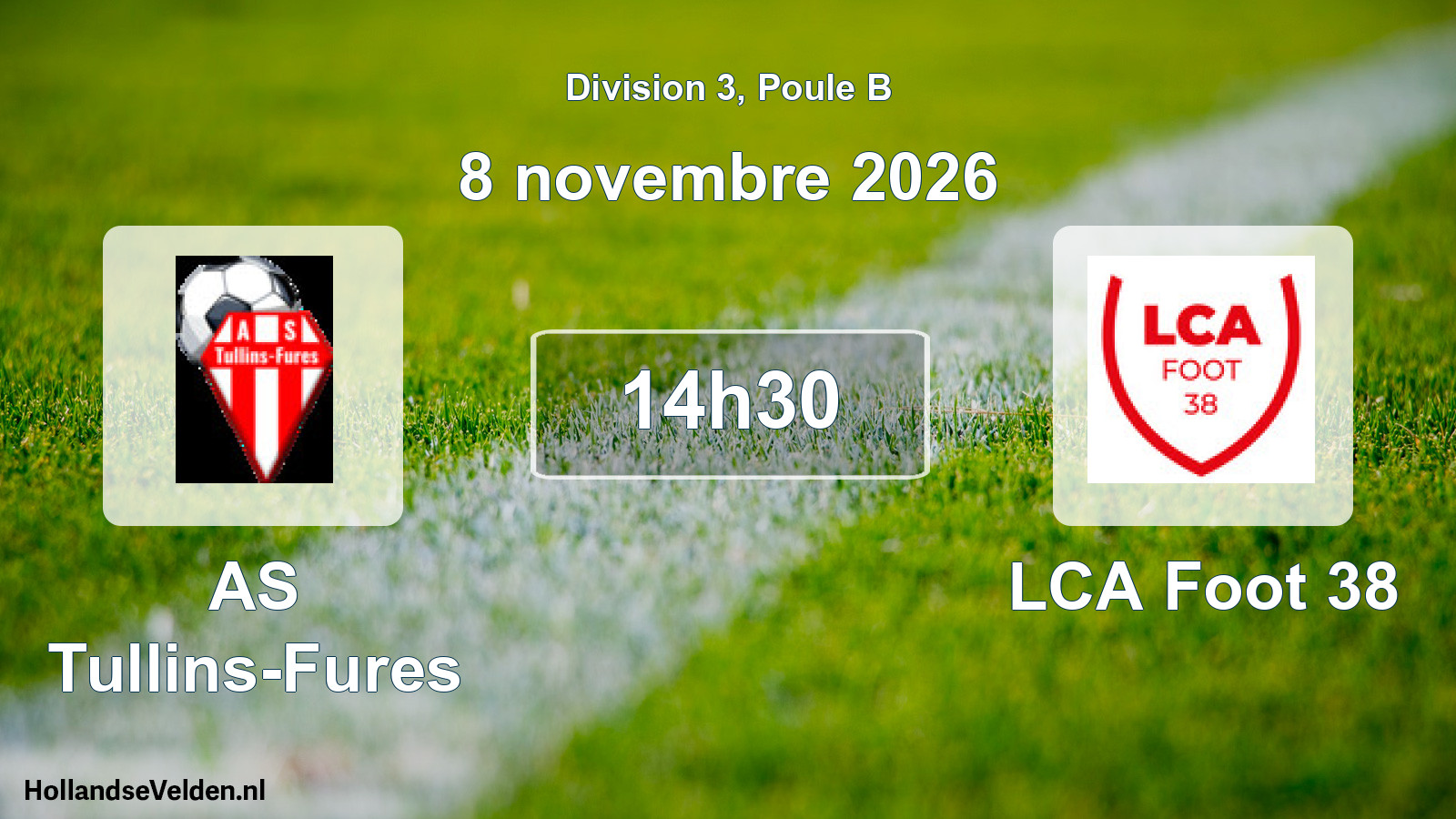 Match programmé: AS Tullins-Fures - LCA Foot 38 (8 novembre 2026)