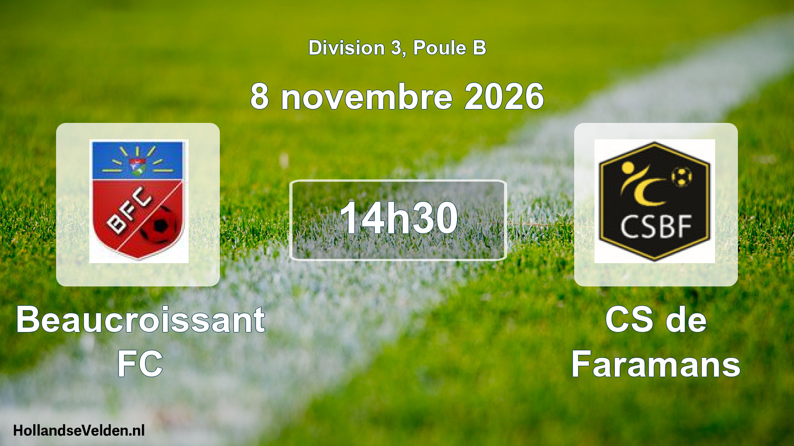 Scheduled Match: Beaucroissant FC - CS de Faramans (8 November 2026)