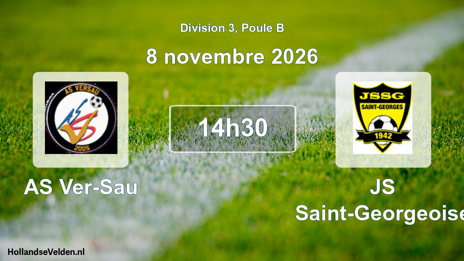 Match programmé: AS Ver-Sau - JS Saint-Georgeoise (8 novembre 2026)