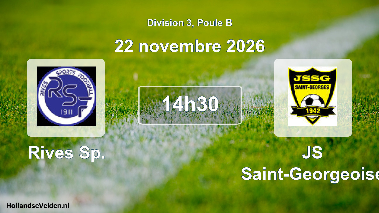 Scheduled Match: Rives Sp. - JS Saint-Georgeoise (22 November 2026)