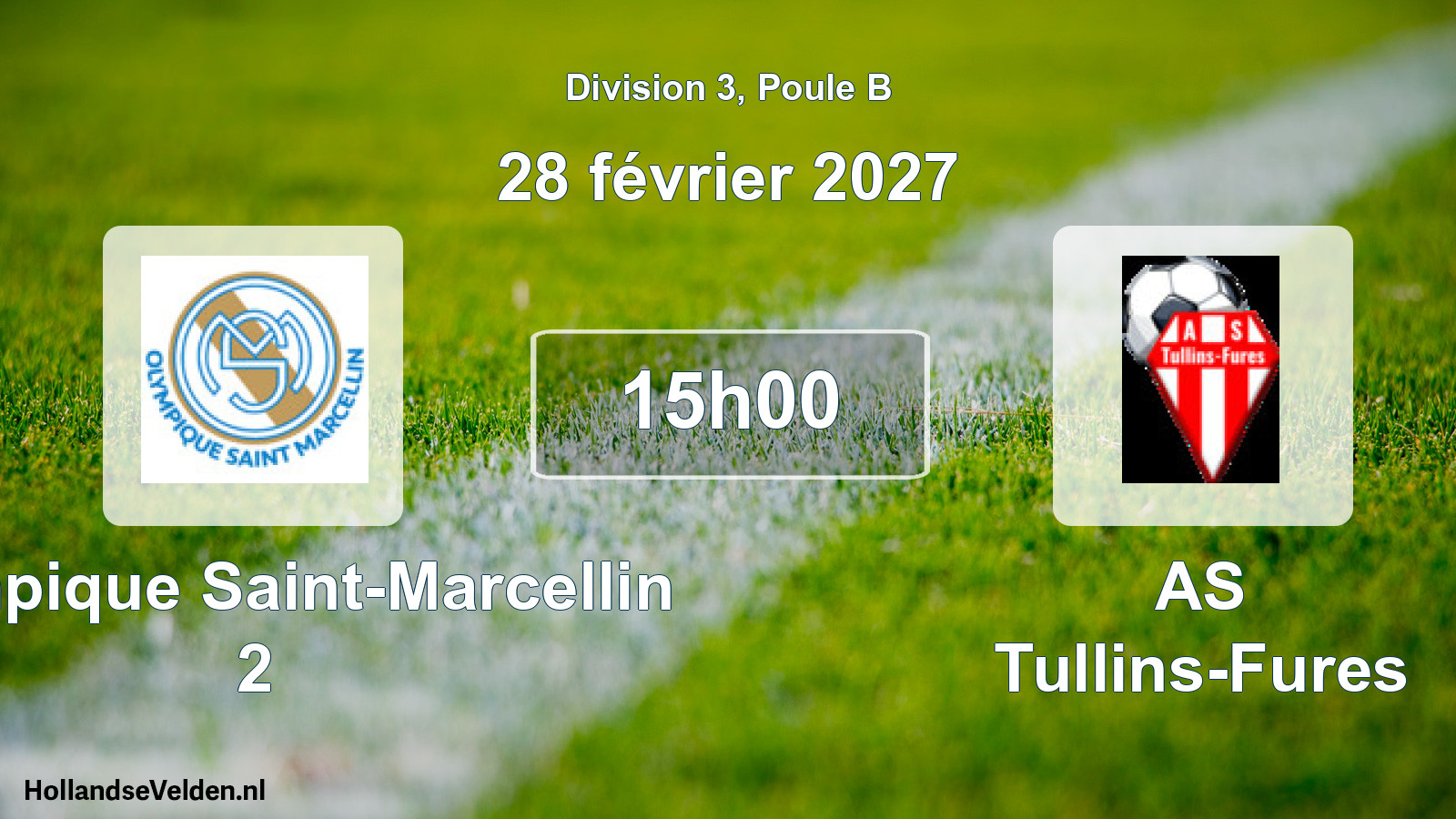 Scheduled Match: Olympique Saint-Marcellin 2 - AS Tullins-Fures (28 February 2027)