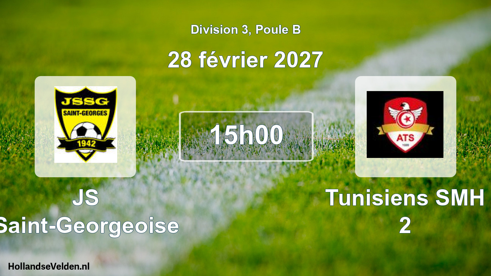 Scheduled Match: JS Saint-Georgeoise - Tunisiens SMH 2 (28 February 2027)