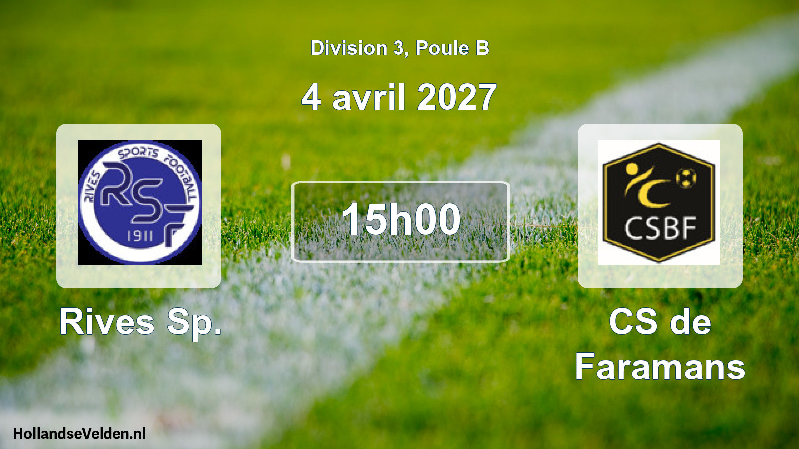 Scheduled Match: Rives Sp. - CS de Faramans (4 April 2027)