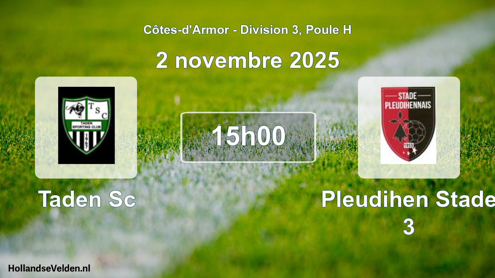 Geplande wedstrijd: Taden Sc - Pleudihen Stade 3 (2 novembre 2025)