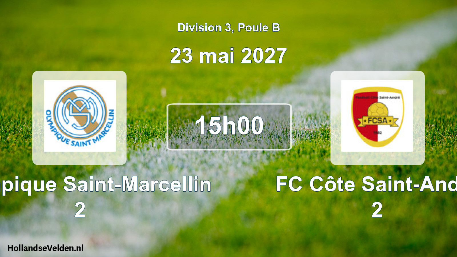 Scheduled Match: Olympique Saint-Marcellin 2 - FC Côte Saint-André 2 (23 May 2027)