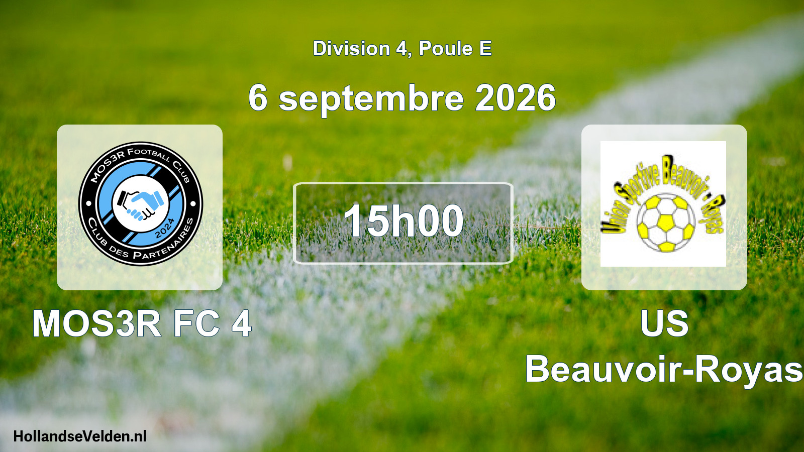 Scheduled Match: MOS3R FC 4 - US Beauvoir-Royas (6 September 2026)
