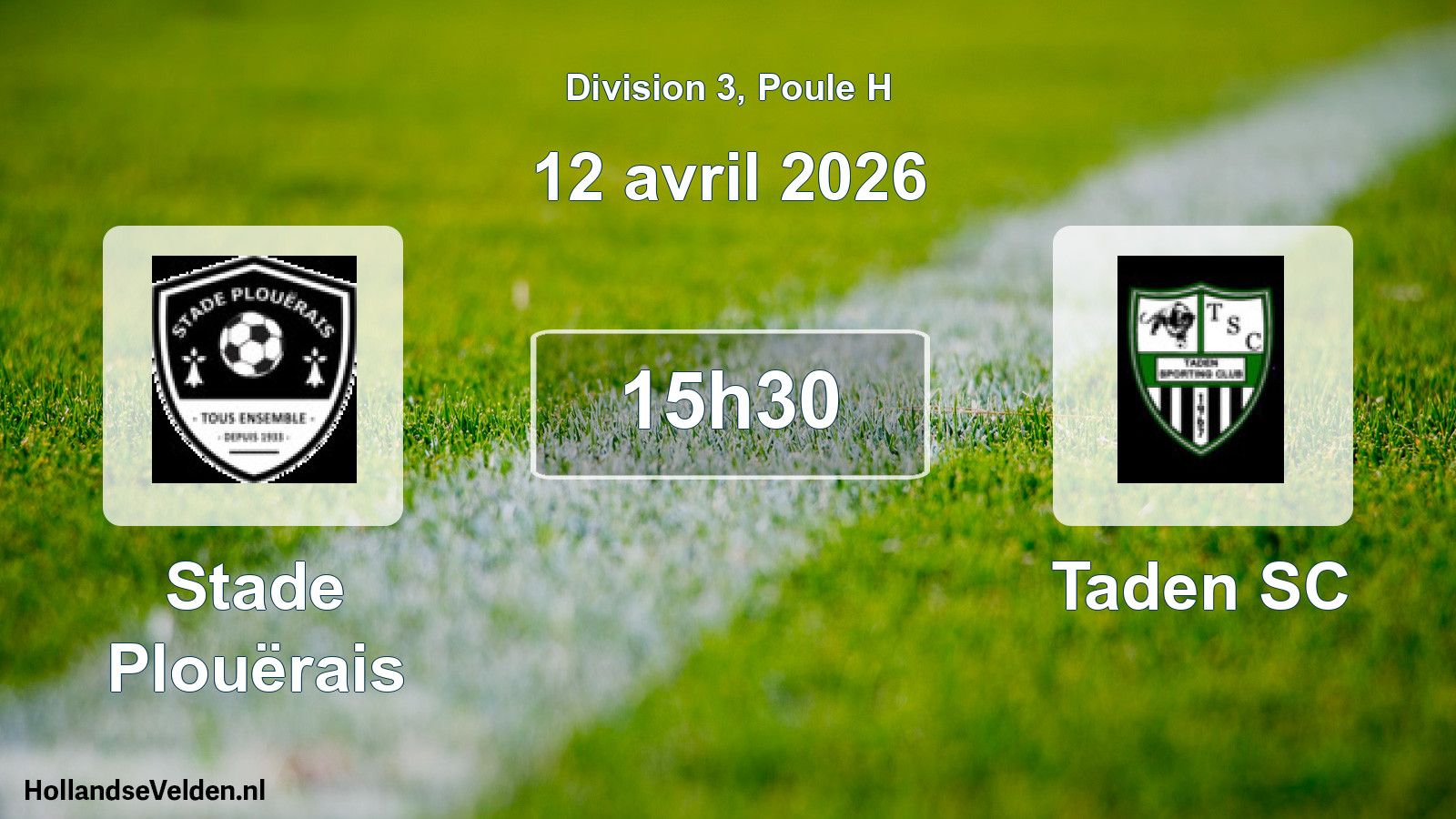 Match programmé: Stade Plouërais - Taden SC (12 avril 2026)