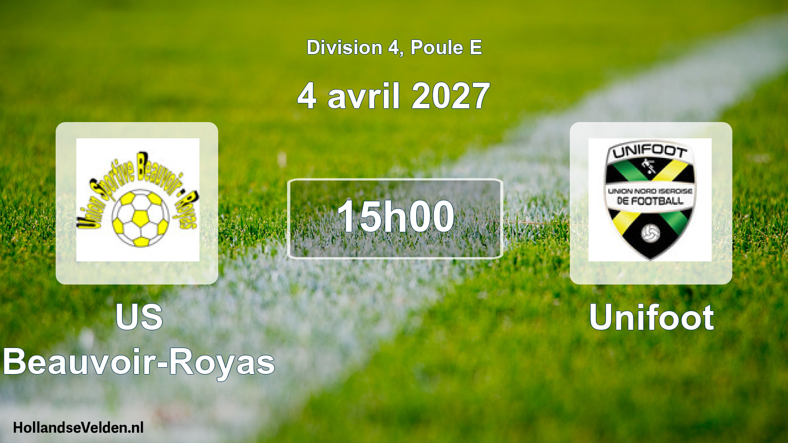 Match programmé: US Beauvoir-Royas - Unifoot (4 avril 2027)