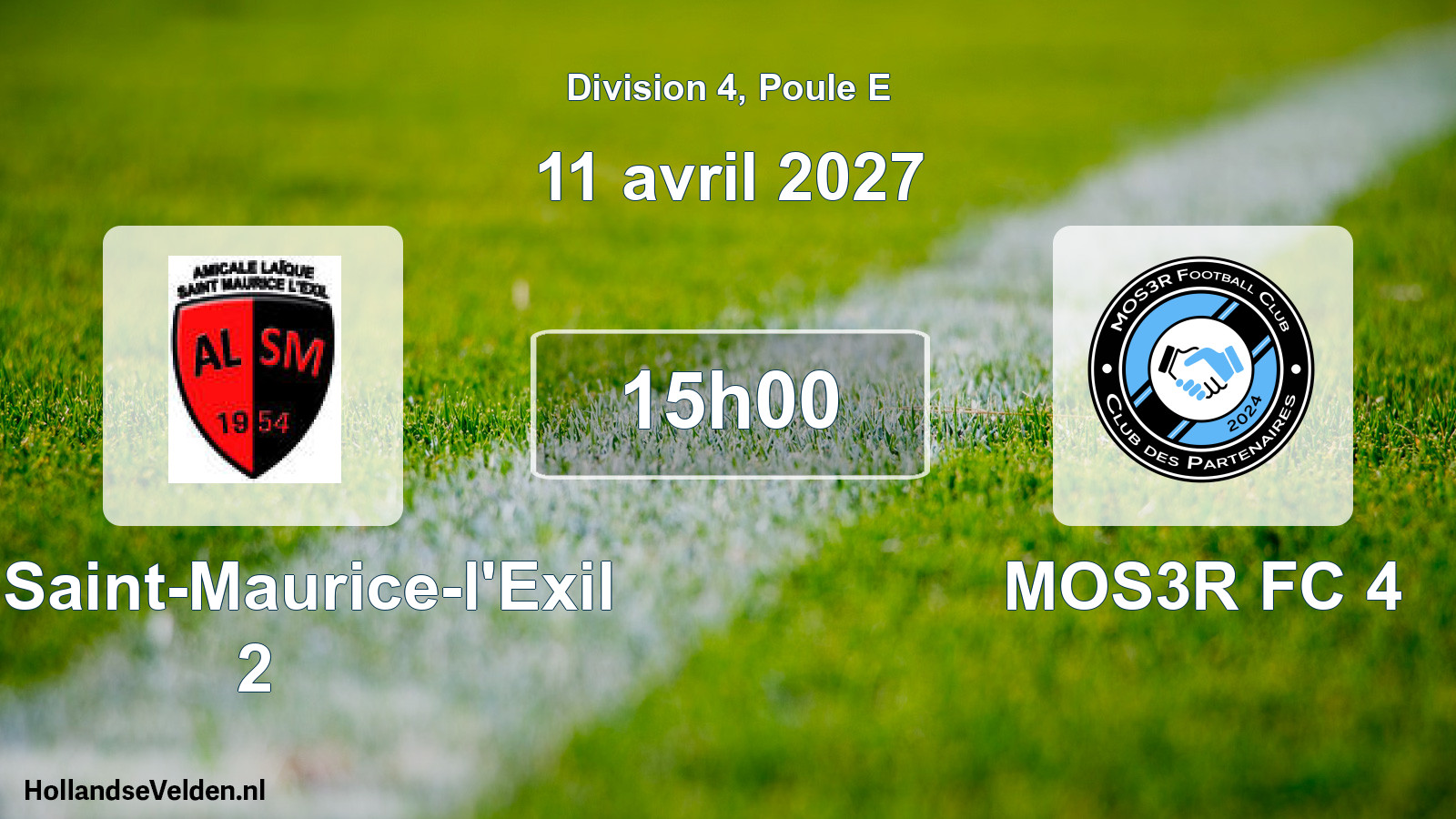 Scheduled Match: AL Saint-Maurice-l'Exil 2 - MOS3R FC 4 (11 April 2027)
