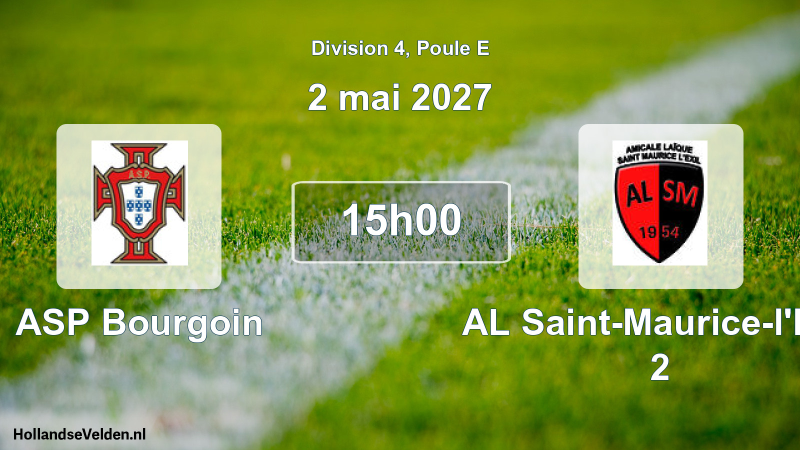 Match programmé: ASP Bourgoin - AL Saint-Maurice-l'Exil 2 (2 mai 2027)