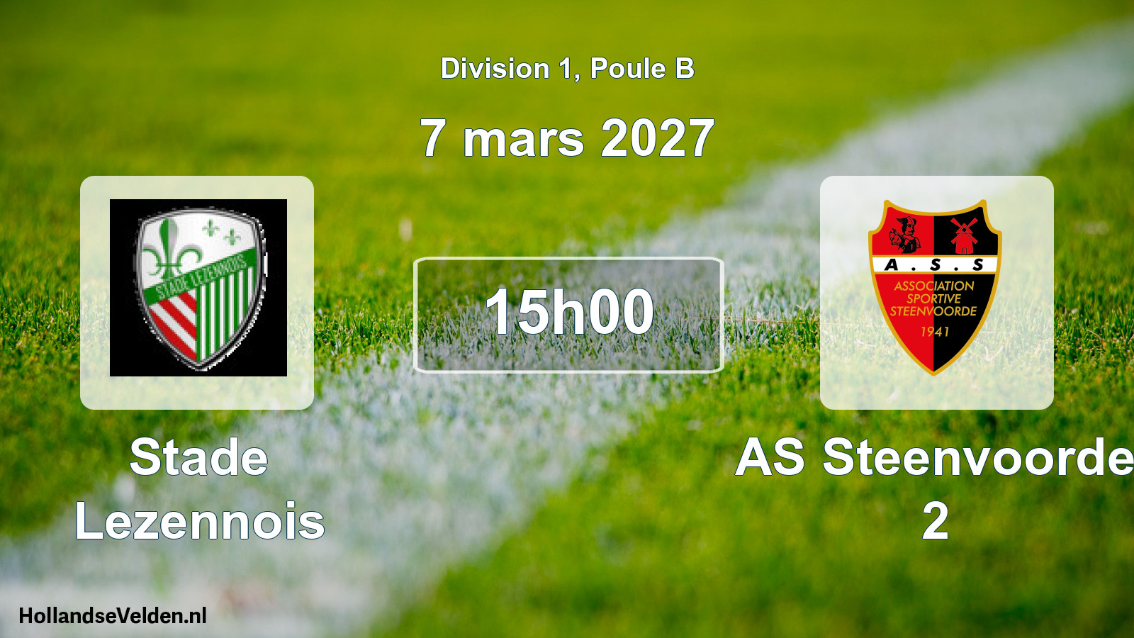 Geplande wedstrijd: Stade Lezennois - AS Steenvoorde 2 (7 maart 2027)