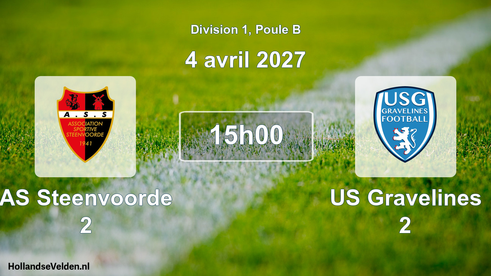 Geplande wedstrijd: AS Steenvoorde 2 - US Gravelines 2 (4 april 2027)