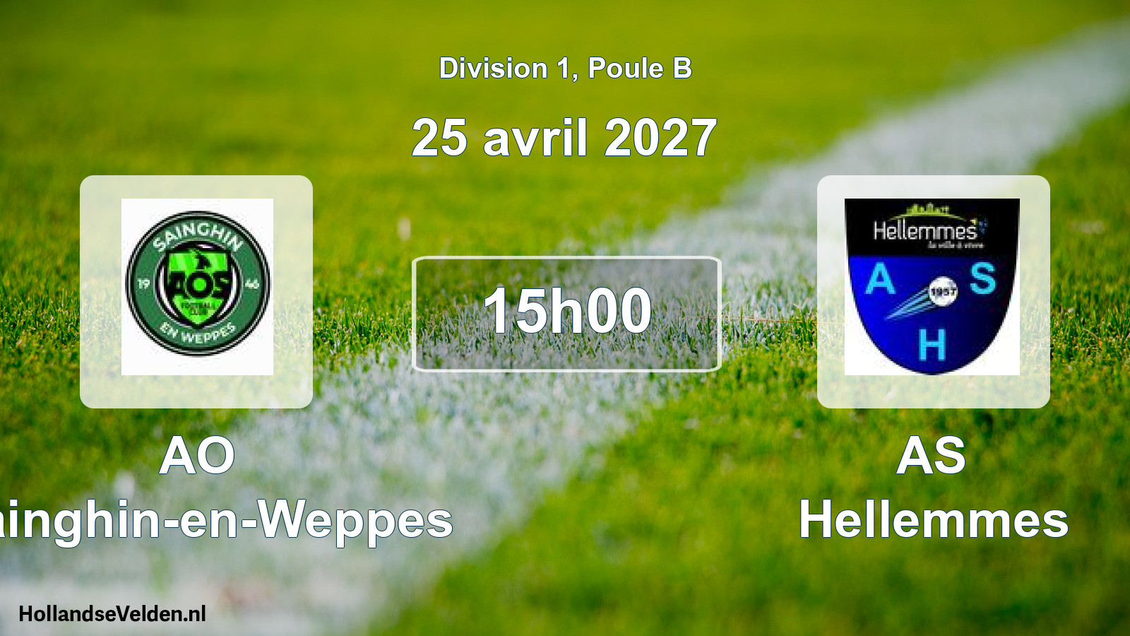 Geplande wedstrijd: AO Sainghin-en-Weppes - AS Hellemmes (25 april 2027)