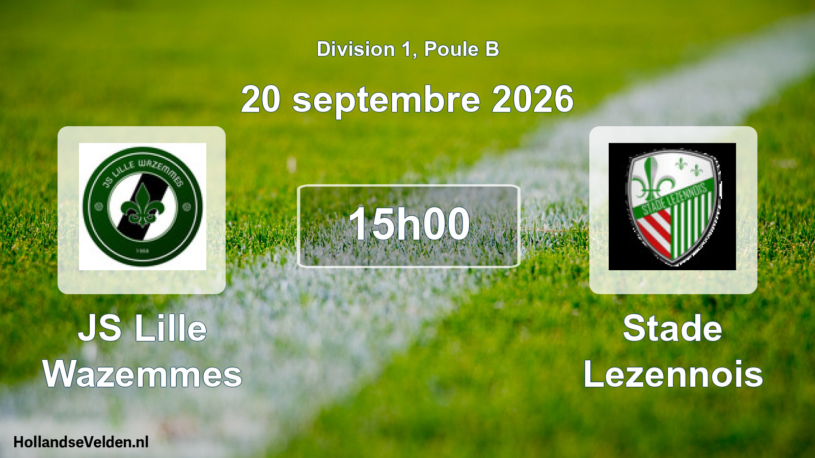 Match programmé: JS Lille Wazemmes - Stade Lezennois (20 septembre 2026)
