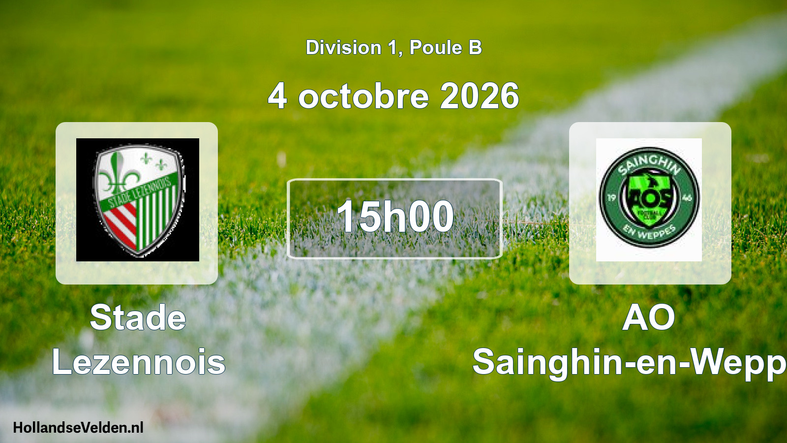 Geplande wedstrijd: Stade Lezennois - AO Sainghin-en-Weppes (4 oktober 2026)