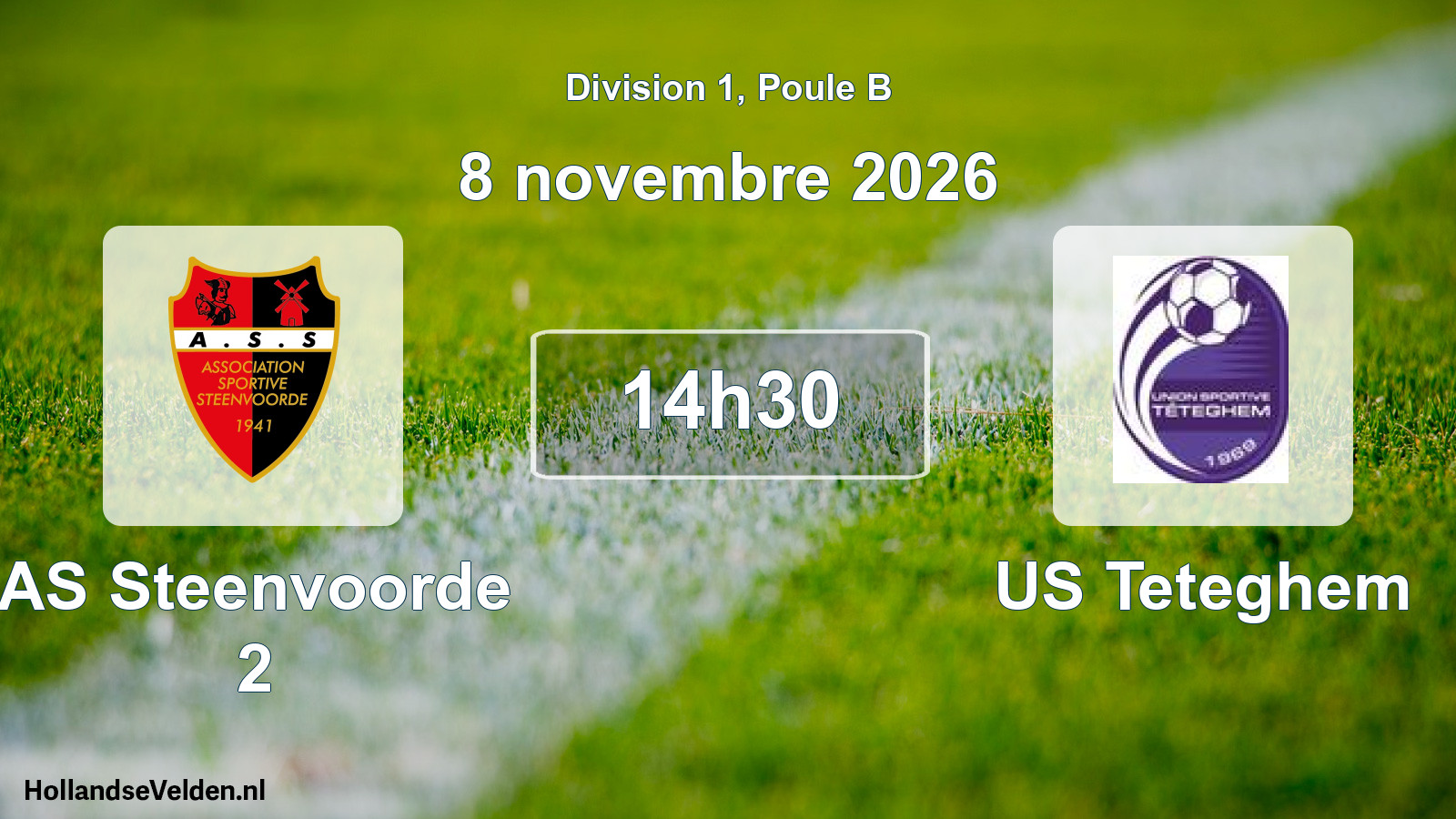 Match programmé: AS Steenvoorde 2 - US Teteghem (8 novembre 2026)